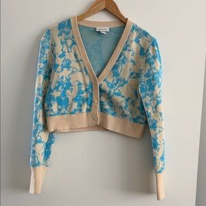 Monki Blue and Cream Cardigan